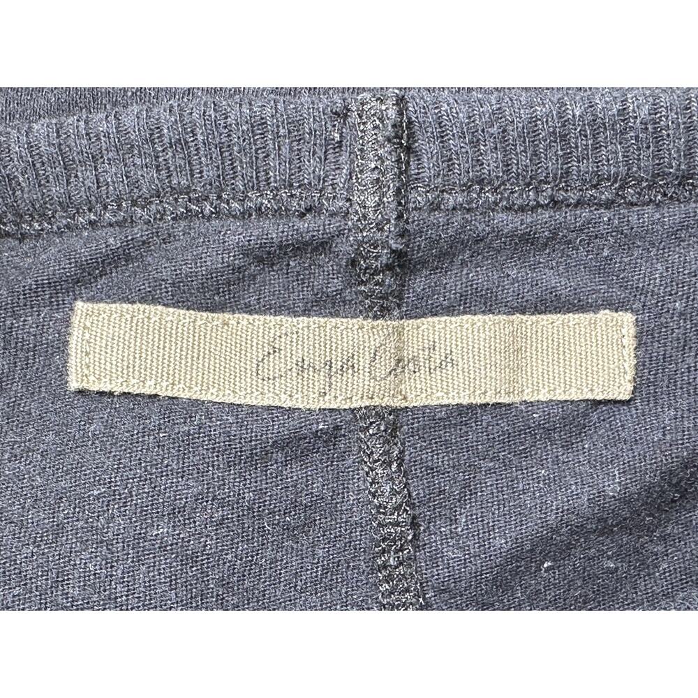 Enza Costa Cashmere Easy Cuff Top Small Crew Neck Long Sleeve Thumbhole Midnight - Picture 4 of 4